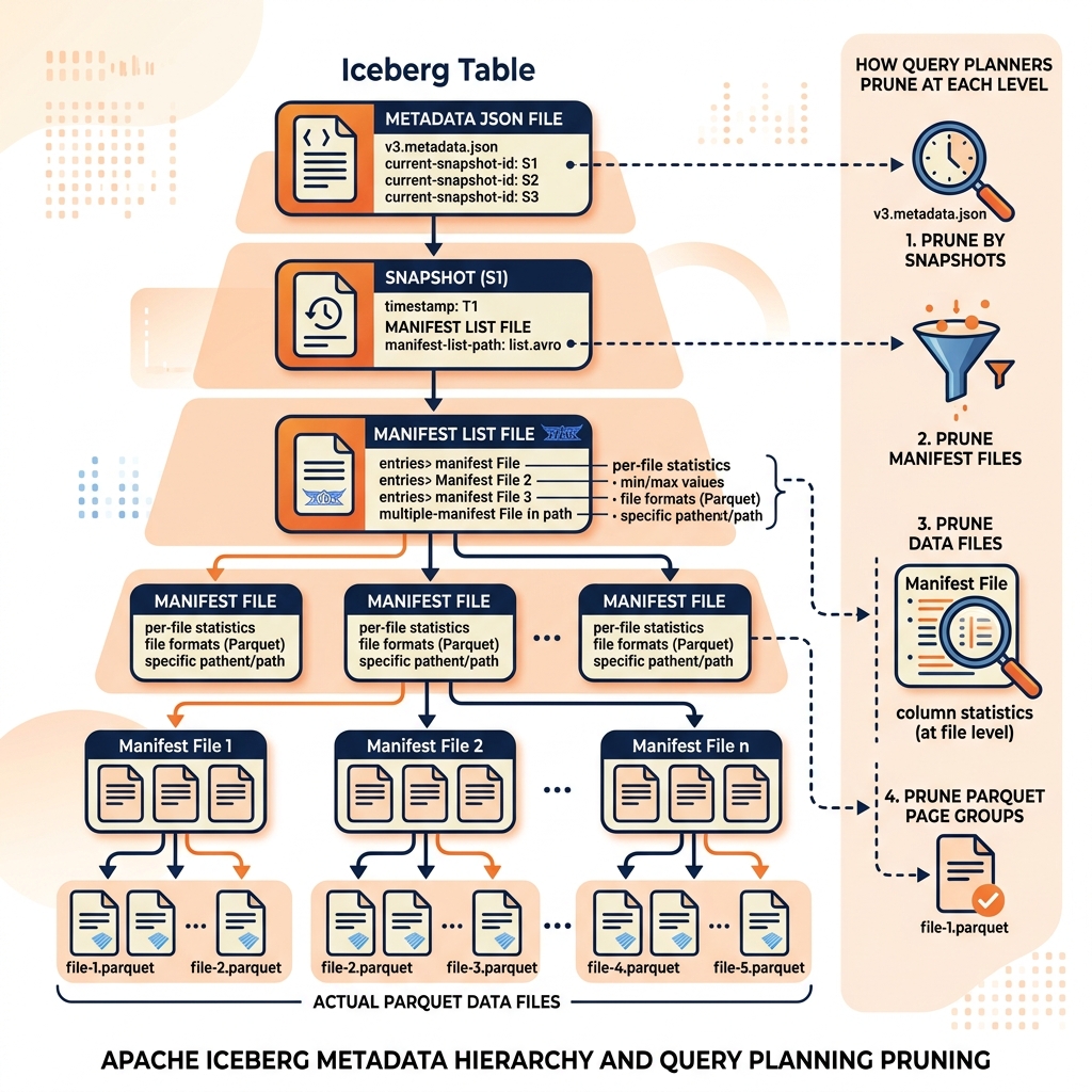 Iceberg Metadata Hierarchy