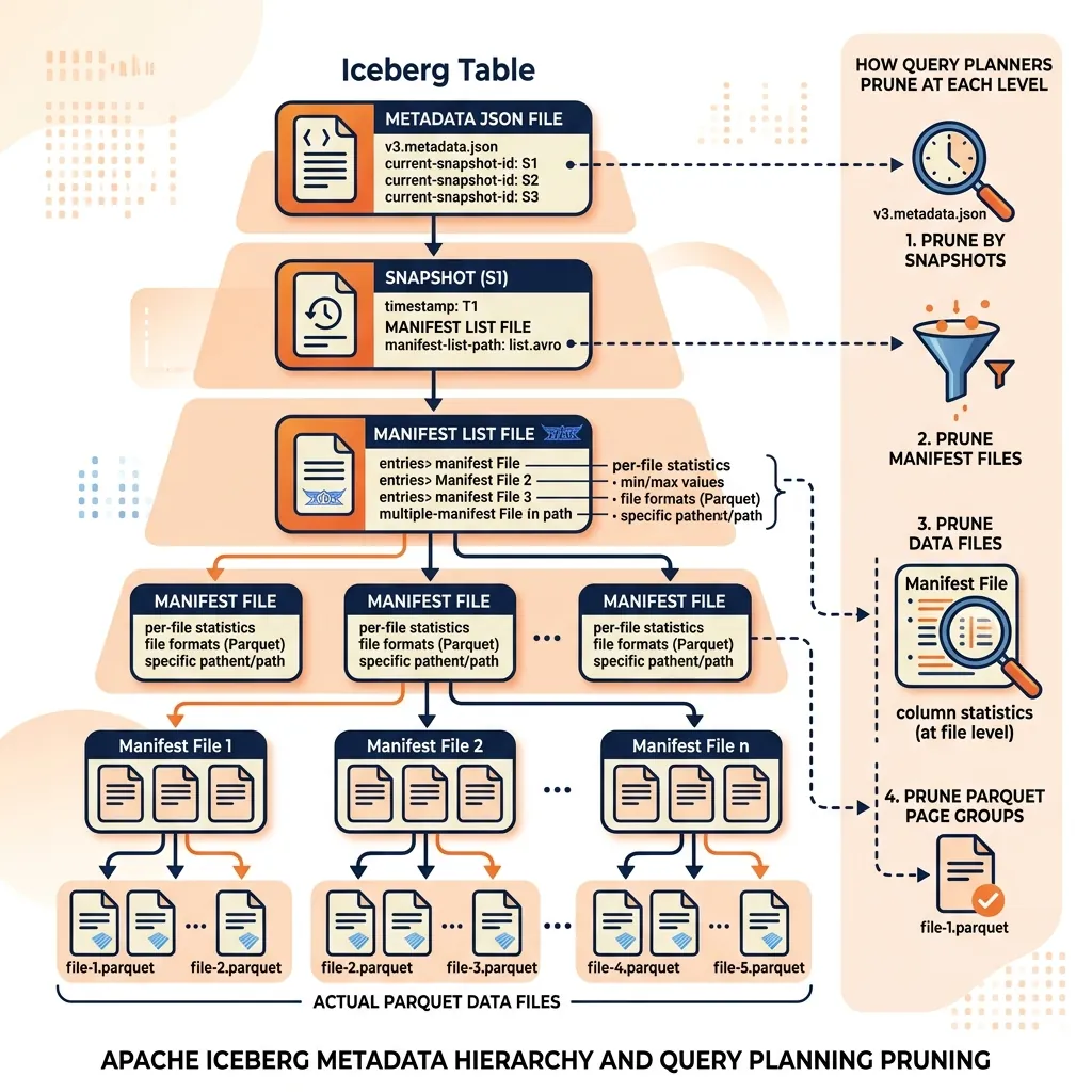 Iceberg Metadata Hierarchy