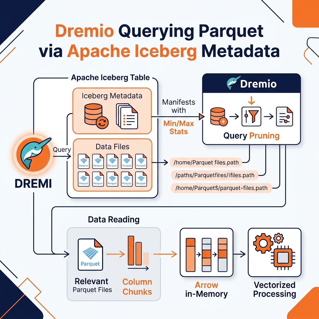 Parquet to Dremio Query Flow