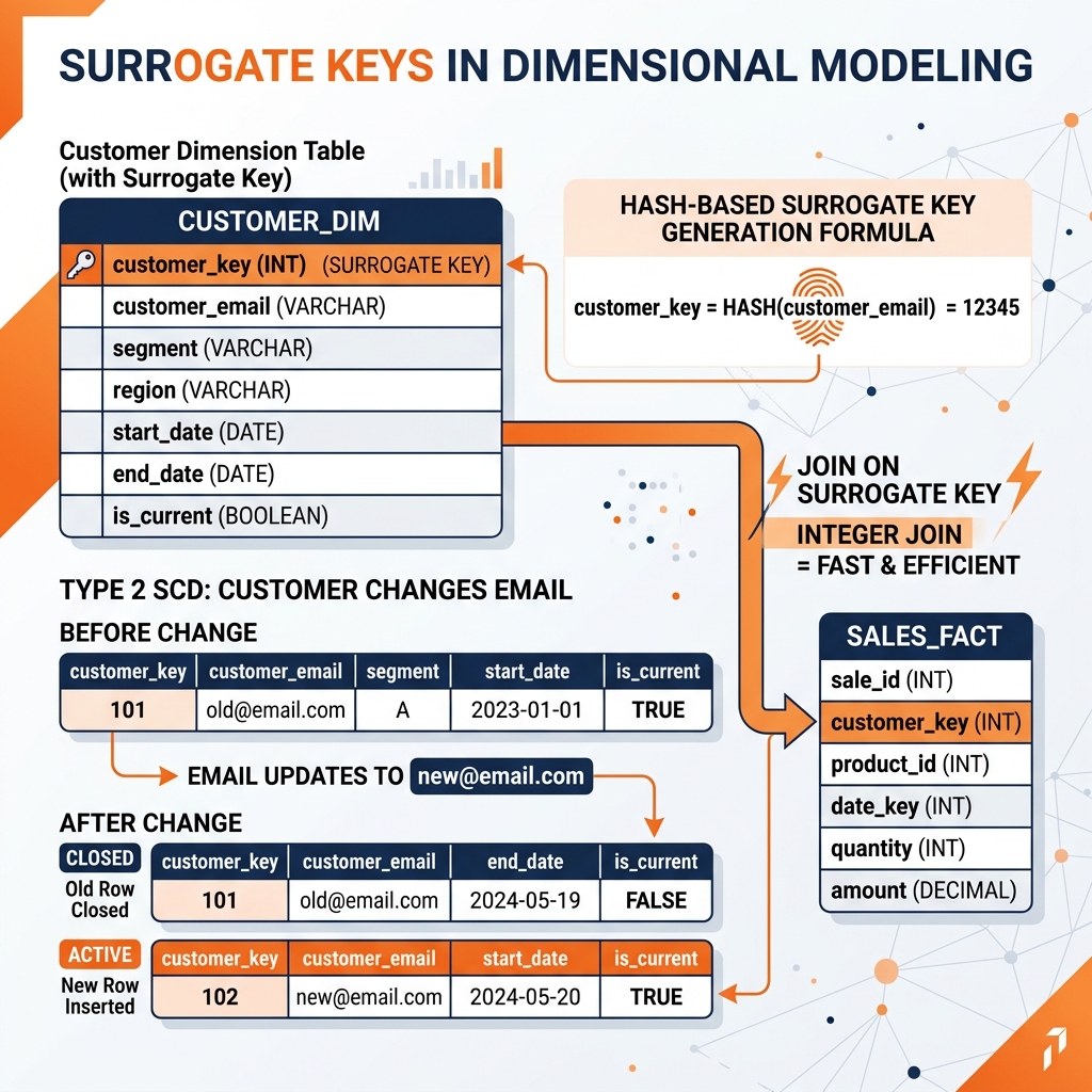 Surrogate Keys in Dimensional Modeling